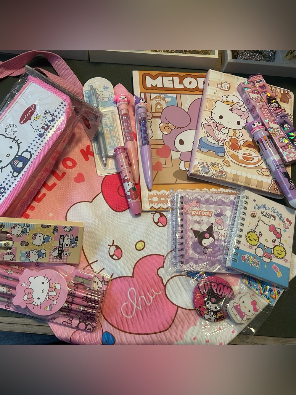 Sanrio Pink & Purple Hello Kitty Stationery Bundle